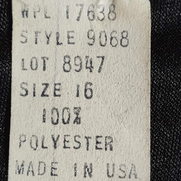 Vintage Miss Dorby Draped Cinched Front Gold and Black Dress Size 6 ! Read ! - Picture 7 of 7